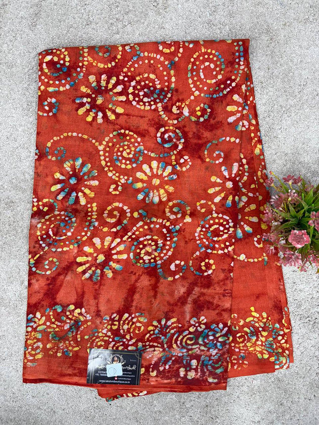 Cotton With Black Printed