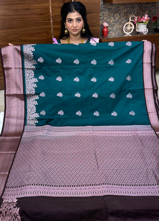 Premium Kanchi Silver Zari