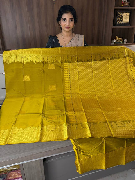 Premium Kanchi Gold Zari Pallaku Design