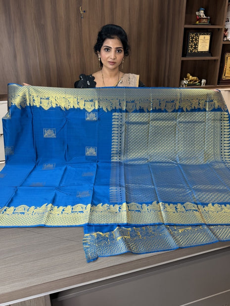 Premium Kanchi Gold Zari Pallaku Design