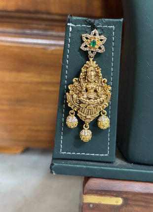 Temple with Diamond look Stone Jewellery