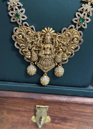 Temple with Diamond look Stone Jewellery