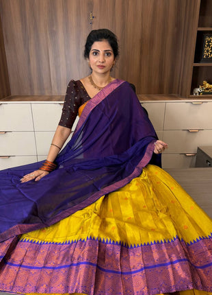 Lehenga in Free Size (Semi Stitched )