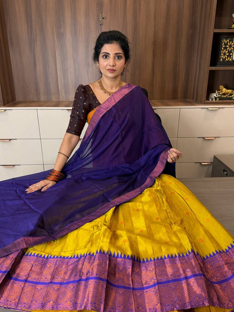 Lehenga in Free Size (Semi Stitched )