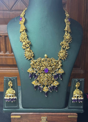 Temple with Diamond look Stone Jewellery