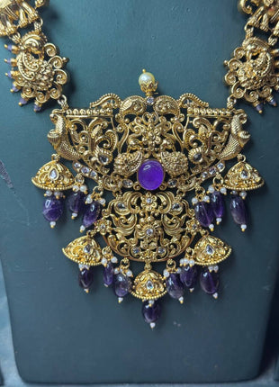 Temple with Diamond look Stone Jewellery