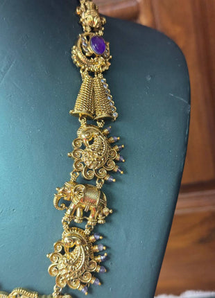 Temple with Diamond look Stone Jewellery