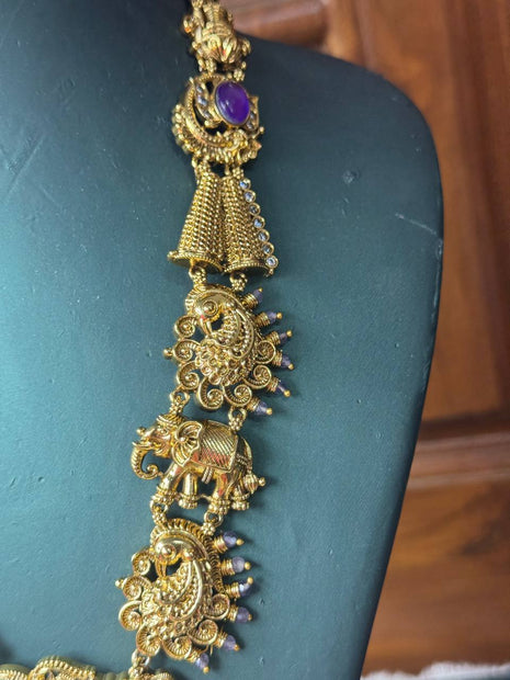 Temple with Diamond look Stone Jewellery