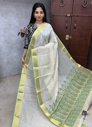 Jute Cotton Kashmiri Pallu