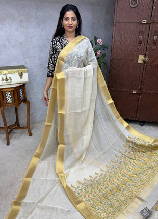 Jute Cotton Kashmiri Pallu