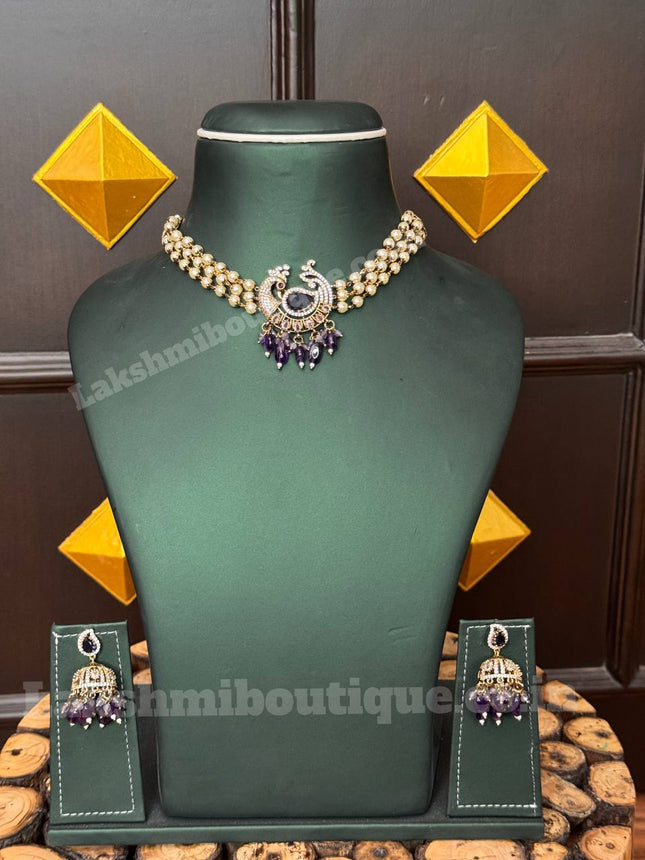 Stone With Choker Necklace Jewellery