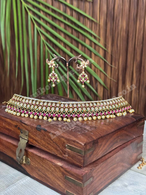 Stone With Choker Necklace Jewellery