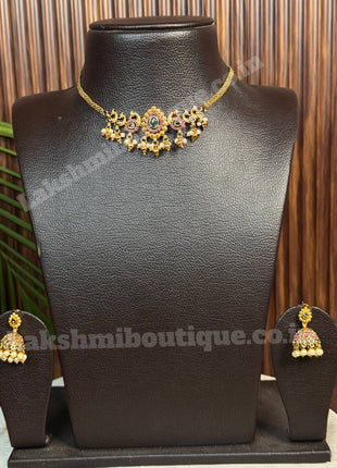 Temple With Choker Necklace Jewellery