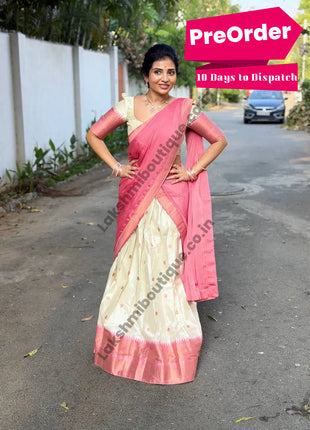 Half Saree (Stitched Skirt, Unstitched Blouse)