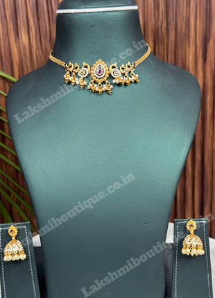 Temple With Choker Necklace Jewellery