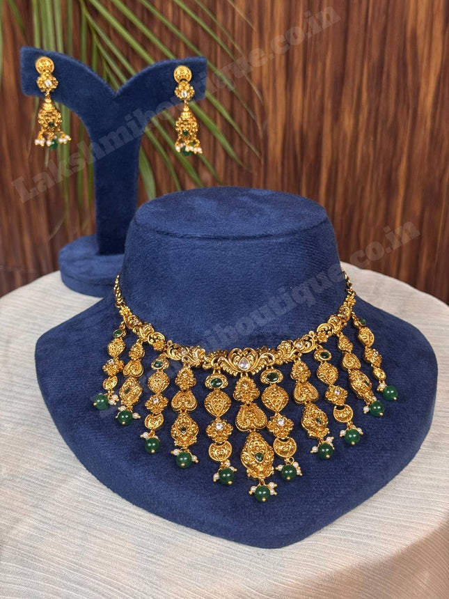Temple With Choker Necklace Jewellery