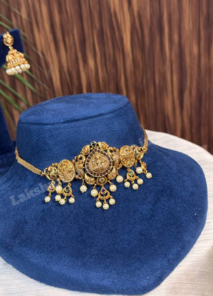 Temple With Choker Necklace Jewellery