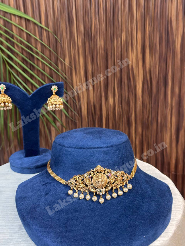 Temple With Choker Necklace Jewellery
