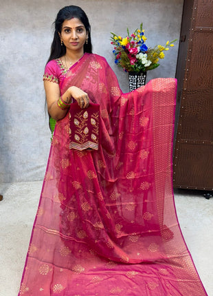 Georgette Saree Blouse Combo (with Designer Blouse)