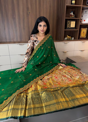 Lehenga is Free Size (Semi Stitched )