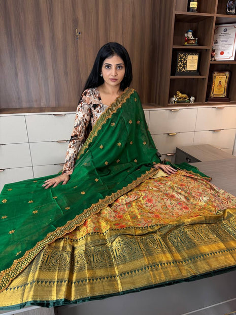 Lehenga is Free Size (Semi Stitched )