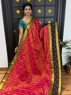 Premium Kanchi Gold Zari Coffee Brown Border