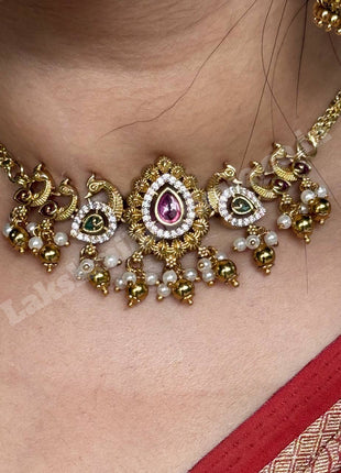 Temple With Choker Necklace Jewellery