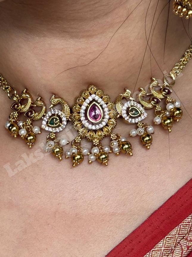 Temple With Choker Necklace Jewellery