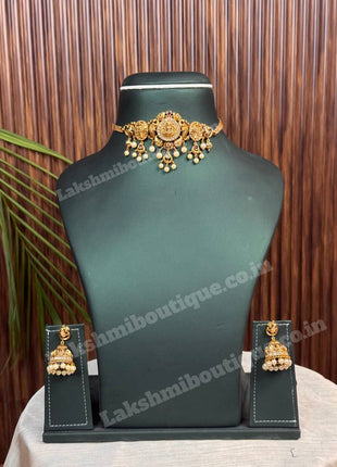 Temple With Choker Necklace Jewellery