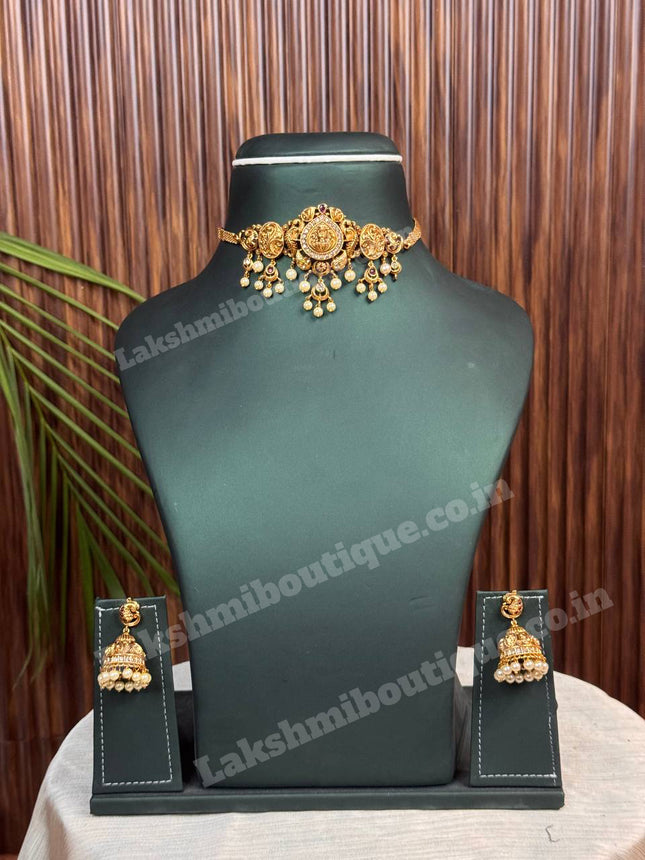 Temple With Choker Necklace Jewellery