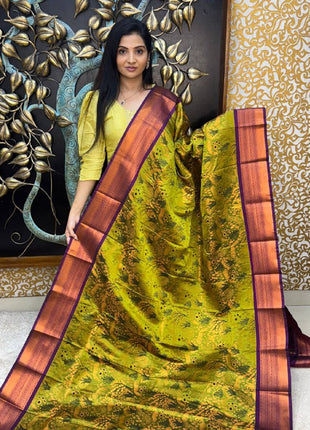 Triple Shade Kanchi Silk