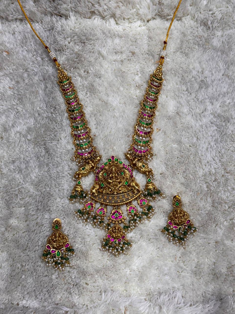 Temple with Diamond look Stone