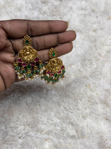 Temple with Diamond look Stone