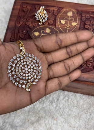 Stone Dollar With Earring
