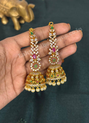 Jhumki With Attached Mattal