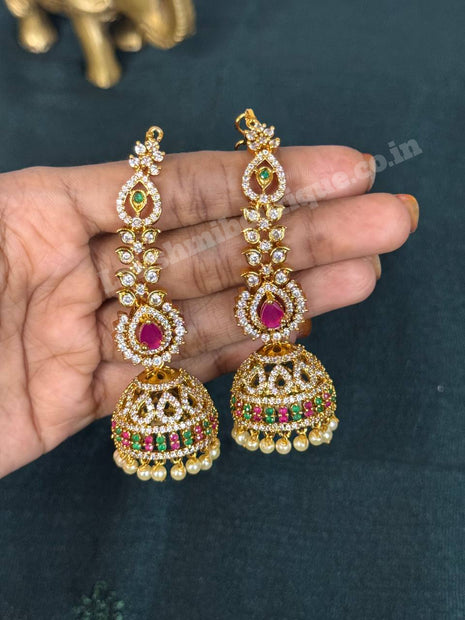 Jhumki With Attached Mattal