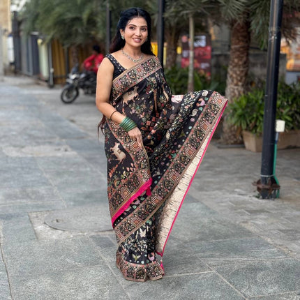 Handloom Munga Crepe  Pashmina