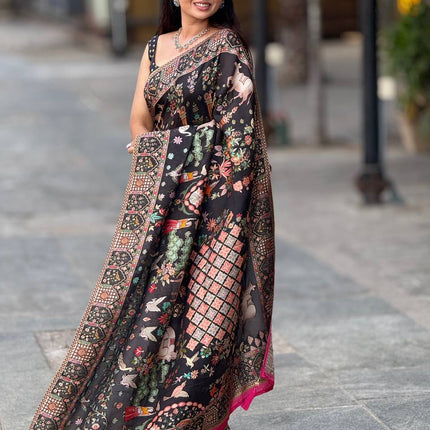 Handloom Munga Crepe  Pashmina