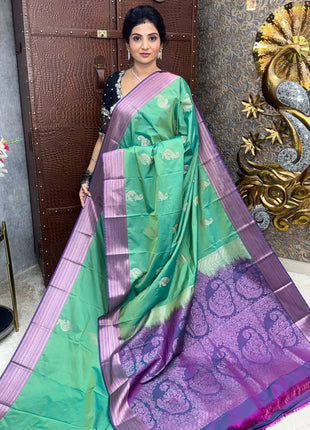 Premium Kanchi Silver Zari