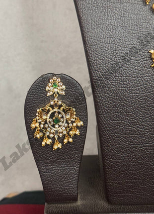 Temple with Diamond look Stone