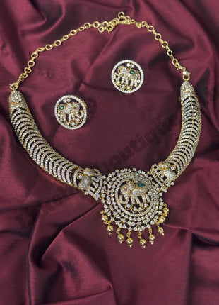 Temple with Diamond look Stone