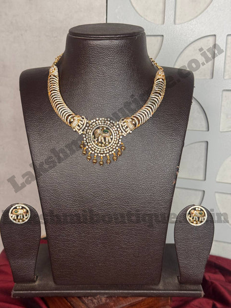 Temple with Diamond look Stone