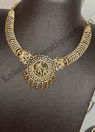 Temple with Diamond look Stone