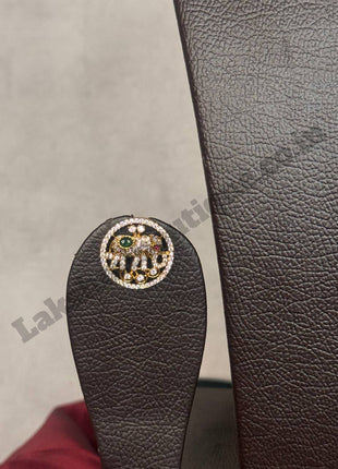 Temple with Diamond look Stone