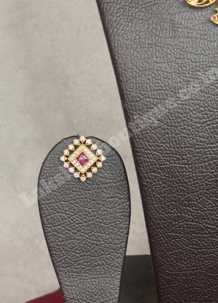 Temple with Diamond look Stone