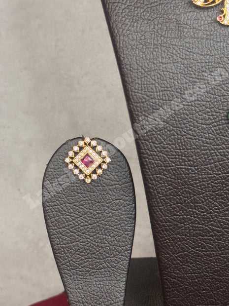 Temple with Diamond look Stone