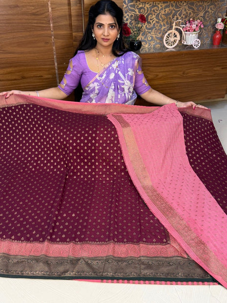 Pure Georgette Banarasi