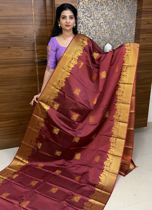 Premium Kanchi Gold Zari Pallaku Design