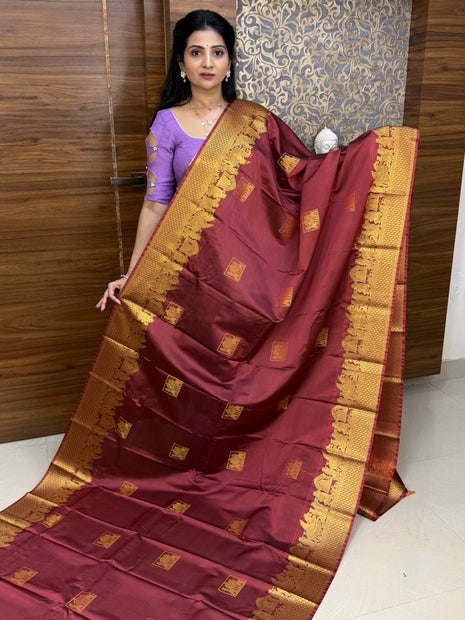 Premium Kanchi Gold Zari Pallaku Design