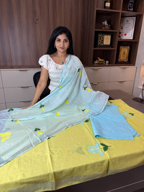 Linen Cotton Suit  (Unstitched)